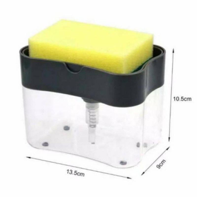 Dispenser Sabun Holder Kitchen Soap Pump FREE Sponge Serbaguna