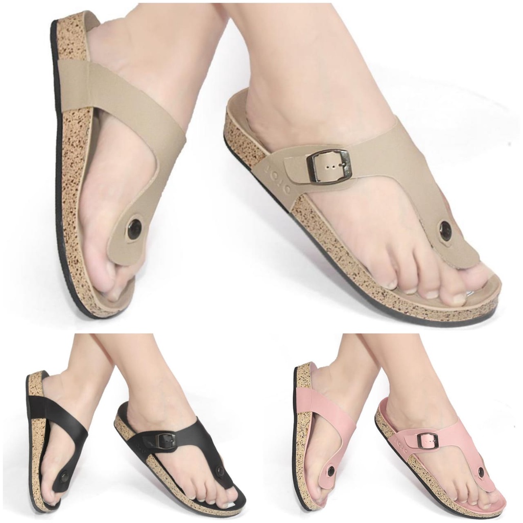 Sandal Sendal Wanita Flat Birken Jepit Casual Murah AI1