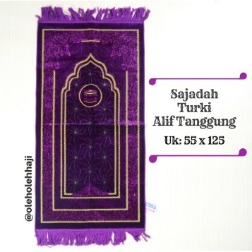 Sajadah Turki Alif/ Parcel/ GiftsetTanggung Bahan Bulu Bludru Pernikahan Oleh Oleh Haji Umroh