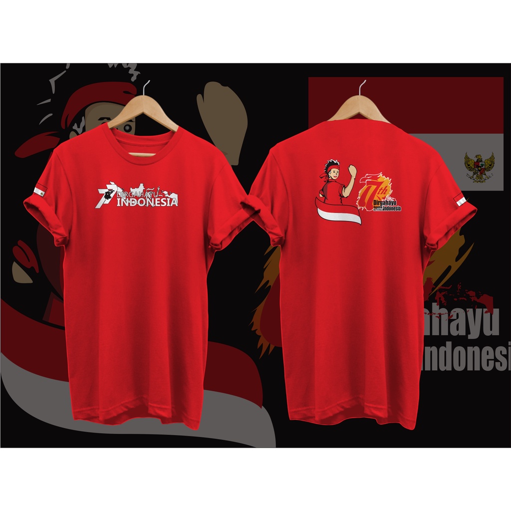 Kaos HUT RI ke 77, Baju HUT RI 77, Kaos 17 Agustus,