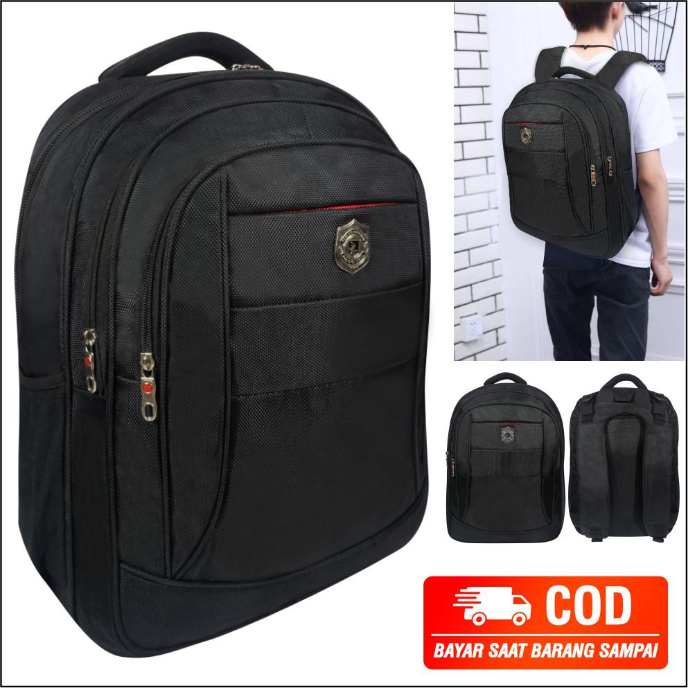 PG 9722 - Tas Punggung Ransel Laptop Model Polo Ukuran 18 INCH bahan Tebal Anti Air Waterproof