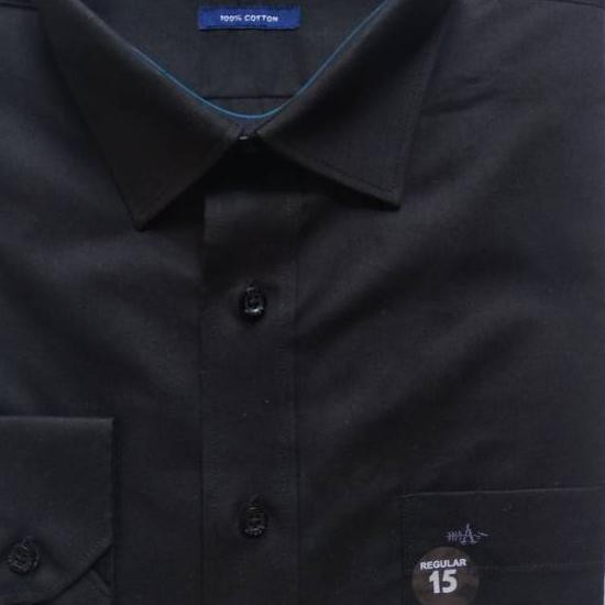 [ Flash Sale ] Kemeja Hitam Reguler Fit Lengan Panjang ARROW シ