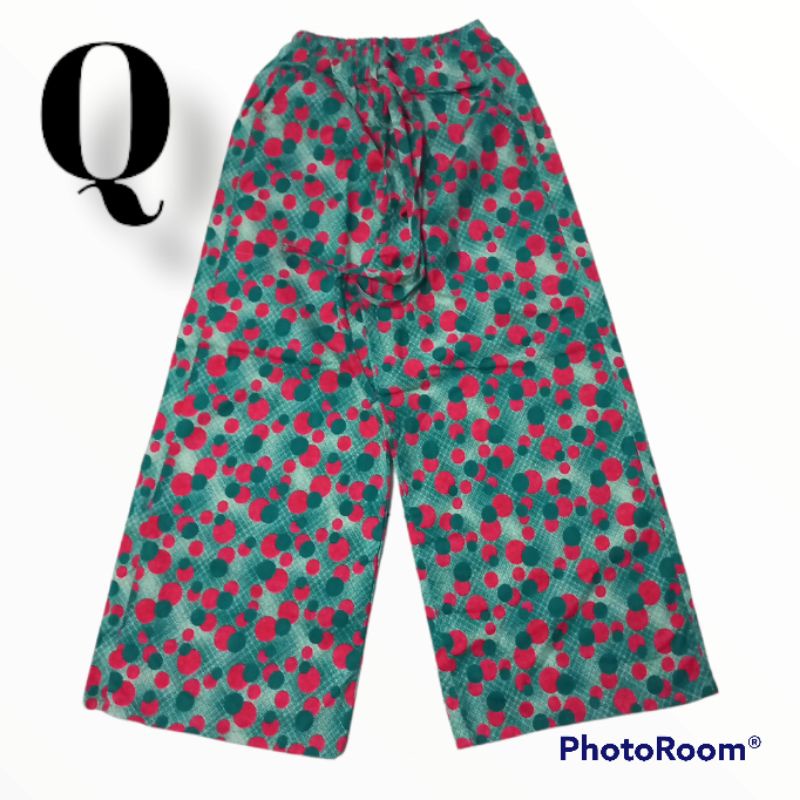 CELANA KULOT PANJANG DEWASA WANITA BAHAN KATUN STREACH MOTIF SANTAI MURAH-q