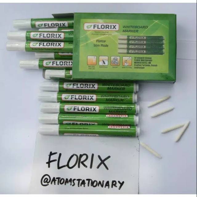 

Spidol fliptop slim hitam isi 12 pcs