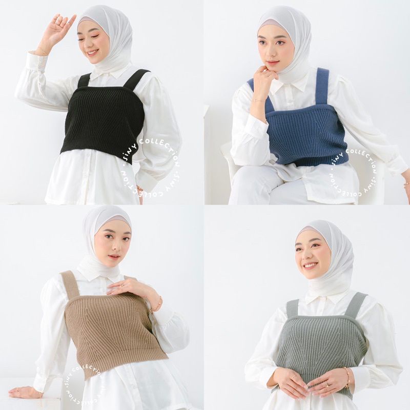Vest Oversize Top Crop Knit Premium /JOY TANKTOP | TANKTOP KNIT PREMIUM RAJUT