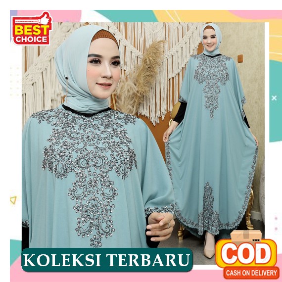 Kaftan Tsamyra Dress Muslimah Kondangan Lebaran Hajatan Glamour Mewah Dress Modis Modern Gaun Maxmar