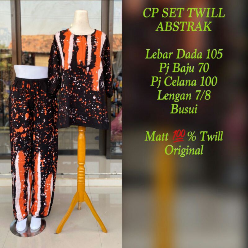 Cp Set Twill Ory Abstrak Best Seller Original Batik Pekalongan