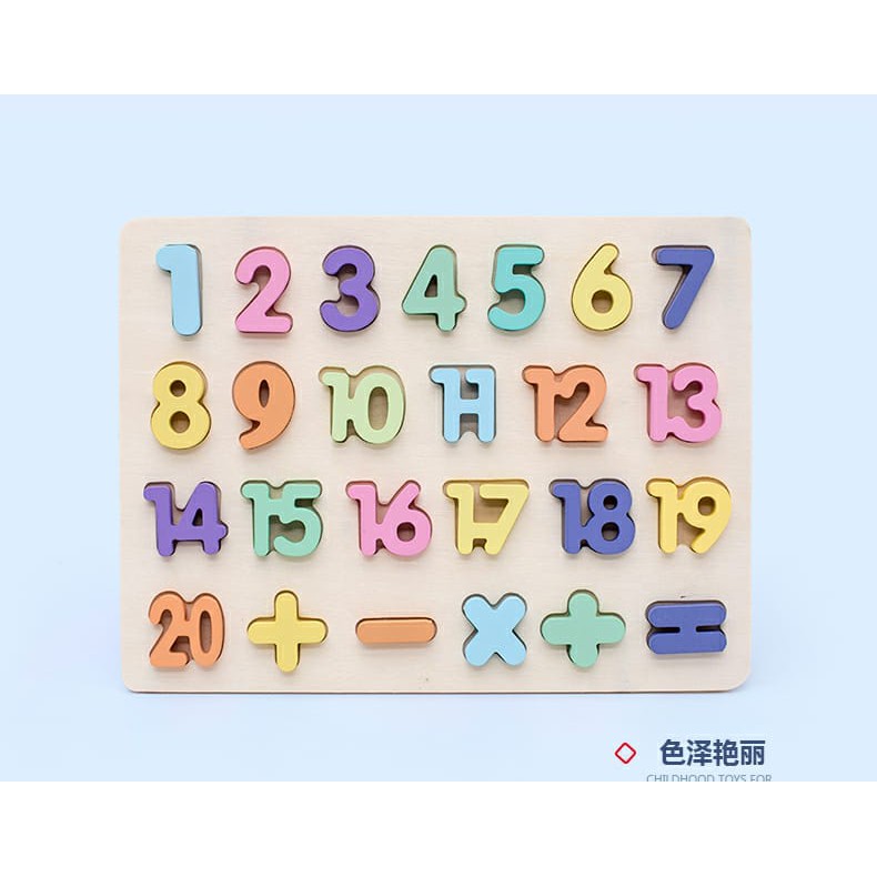 [Js18](PUZTANAM)Mainan Puzzle ABC Dan Angka Timbul Jumbo / Mainan Edukasi Anak / Mainan Anak