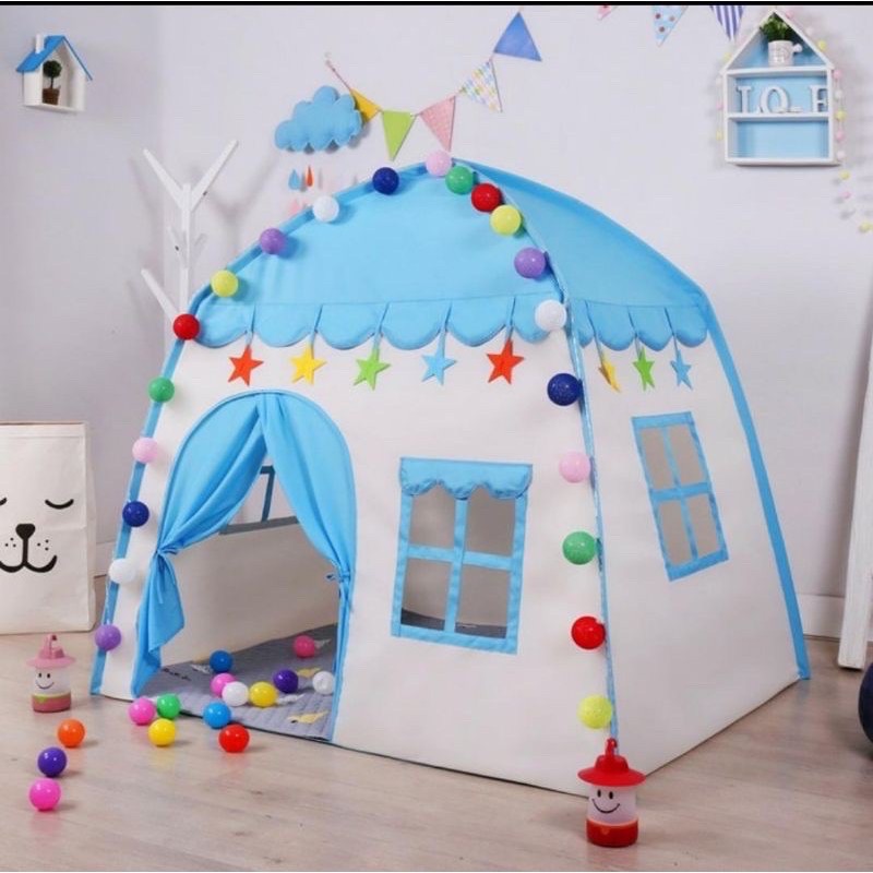 tenda anak rumah house play tent-Biru