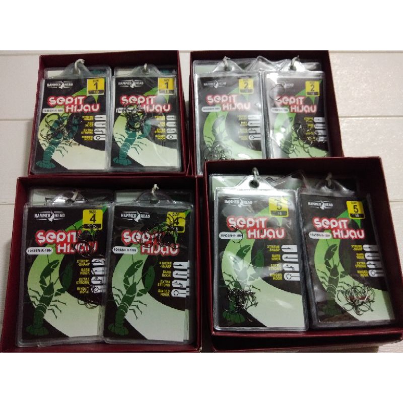 MATA KAIL PANCING UDANG SEPIT HIJAU 1045R/KAIL UDANG HAMMERHEAD SEPIT HIJAU
