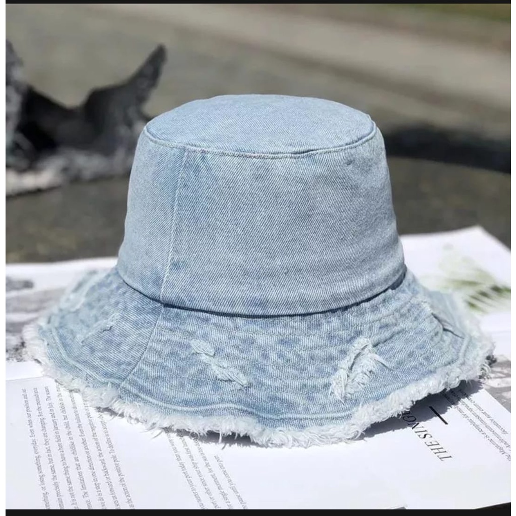 Topi Bucket Hat Jeans Rumbai unisex