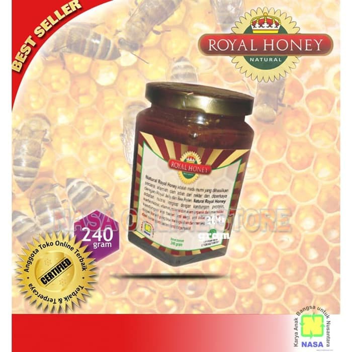 

Madu Natural Royal Honey Diperkaya Dgn Royal Jelly Dan Bee Pollen