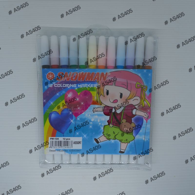 

Spidol Kecil Snowman 12 warna