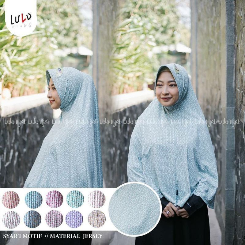 Bergo Lulu motif bunga kecil