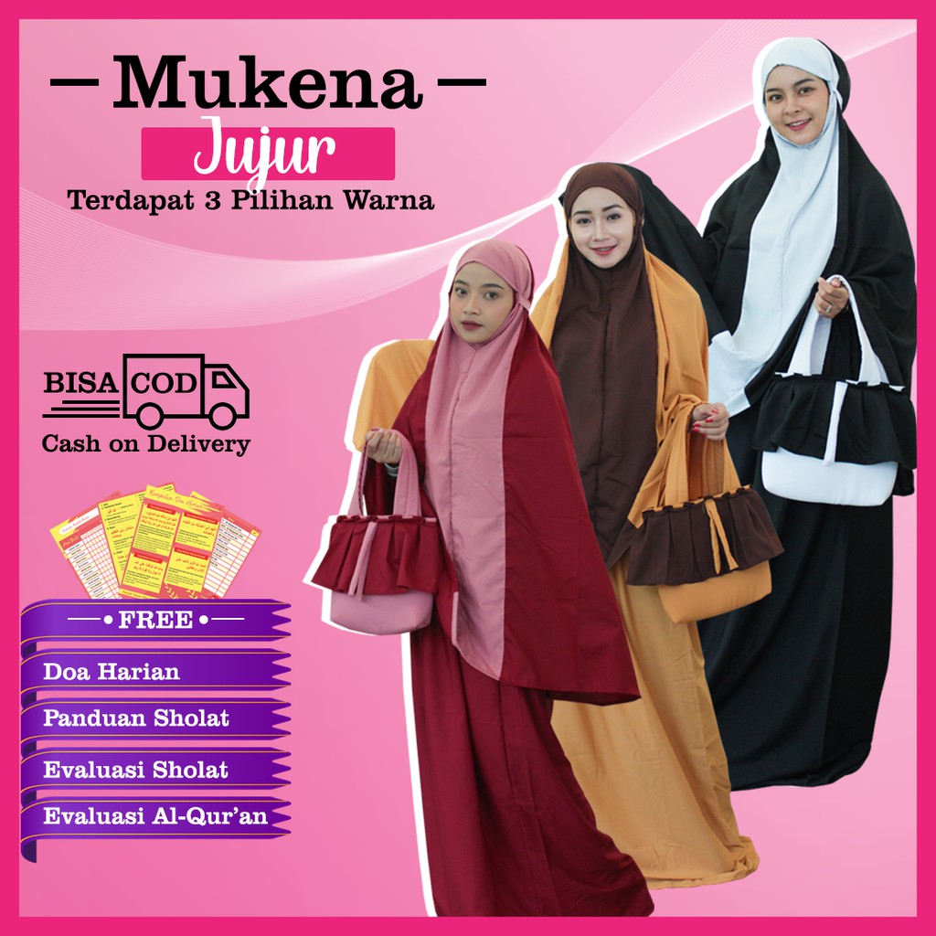 Mukena Mukenah Dewasa Remaja Terbaru 2021 Polos  Simple Jumbo  Premium Bahan Adem | Mukena Silmi