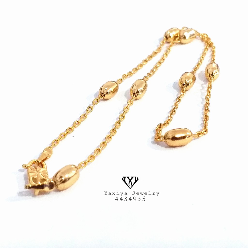 

Kalung rantai biji anak lapis emas imitasi Yaxiya Jewelry 548