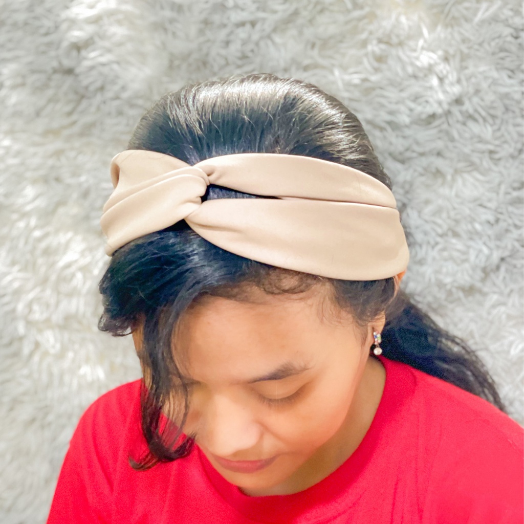 BANDO KOREA POLOS BANDANA SIMPUL ALA KOREA AKSESORIS RAMBUT WANITA IMPORT