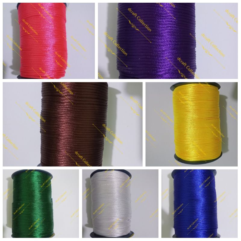 Tali Cina / Tali Satin 2mm Warna per Roll