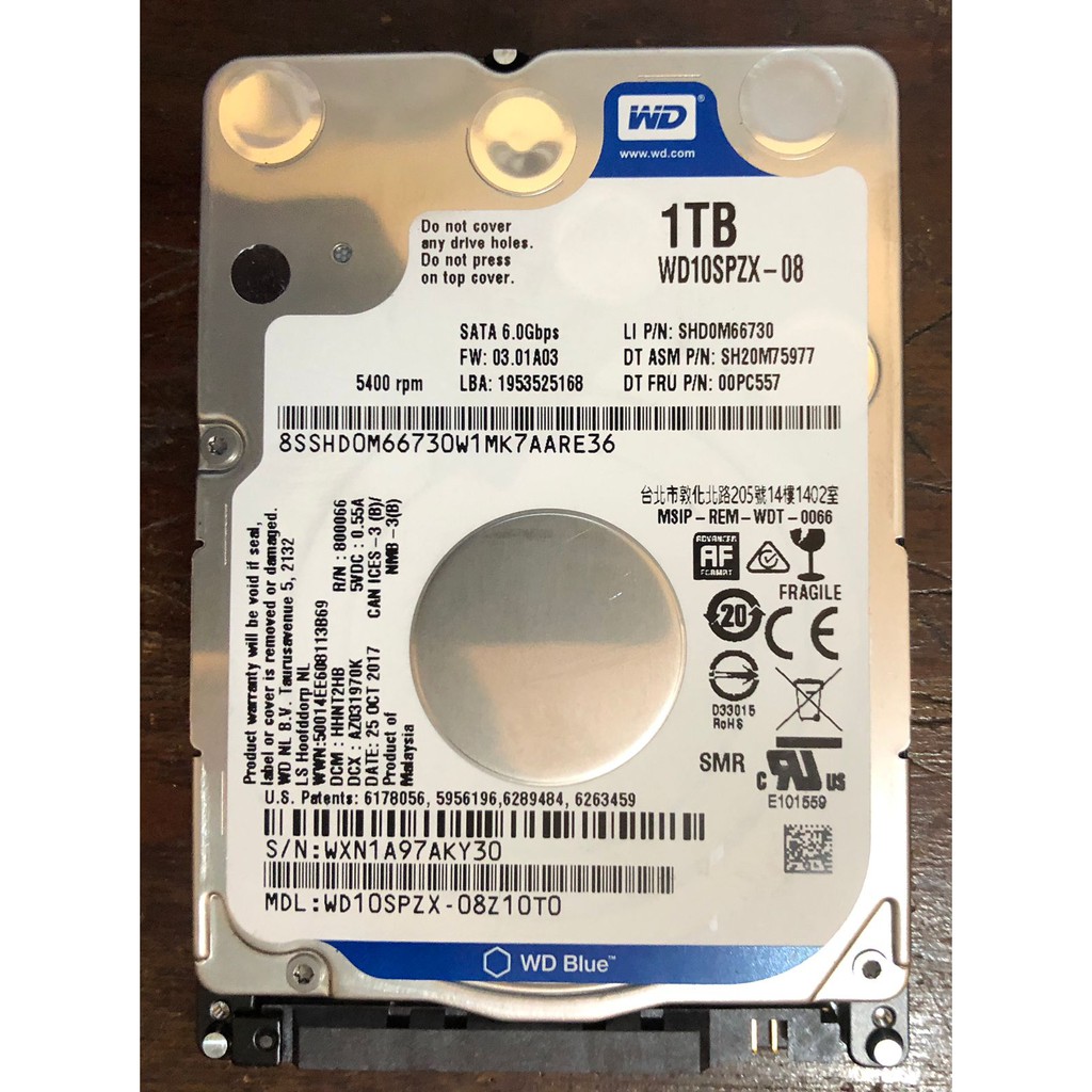 HDD 1 TB Internal 2.5" NOTEBOOK / LAPTOP / HARDISK 1TB