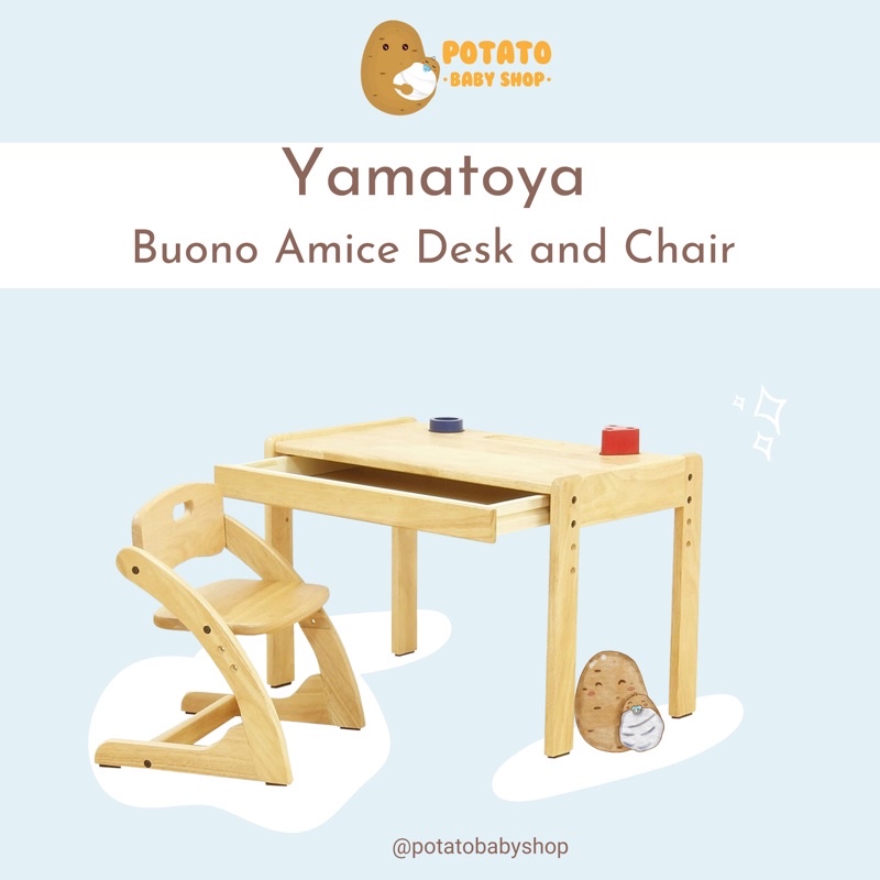 Yamatoya - Buono Amice Desk And Chair Set Meja Belajar