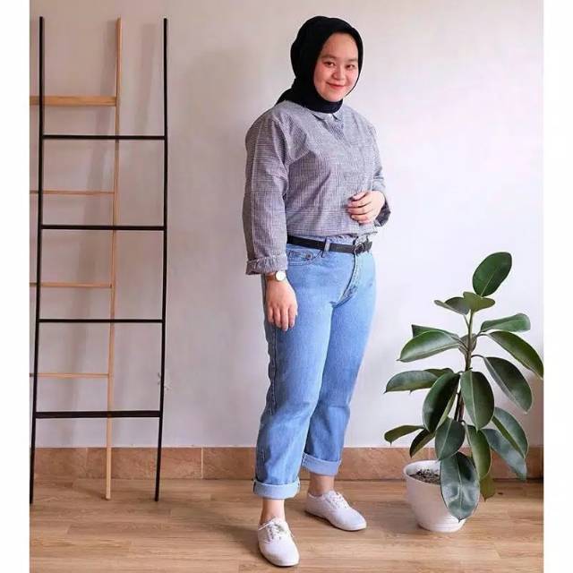 DricoJeans Celana  boyfriend  jeans cewek wanita big size 