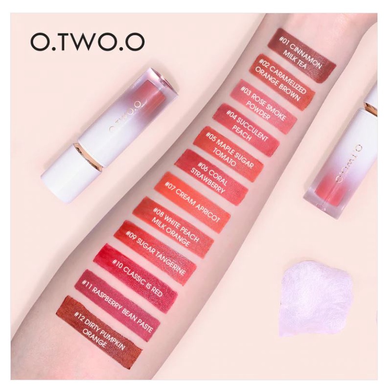 (READY &amp; ORI) O.TWO.O Otwoo Velvet Matte Finish Rich Colors Lip Gloss 1016