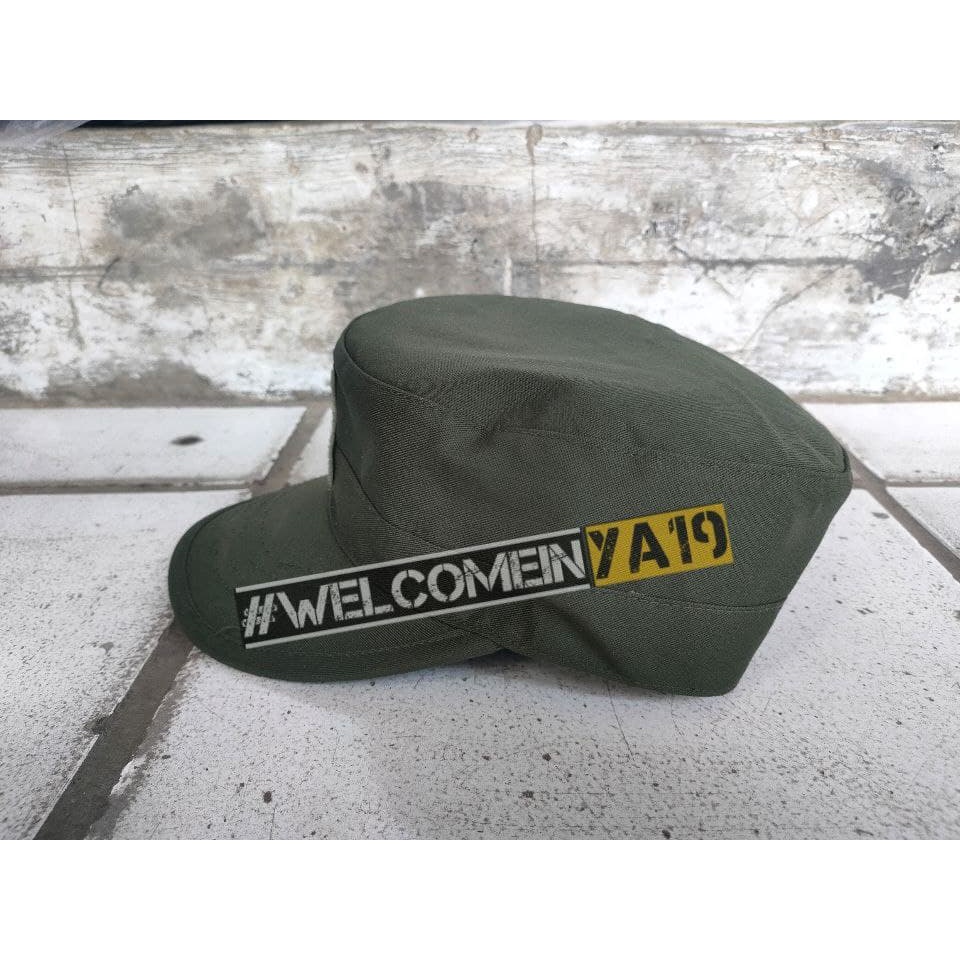 Topi Pet Komando PDH / Topi Komando PDH Hijau Polos