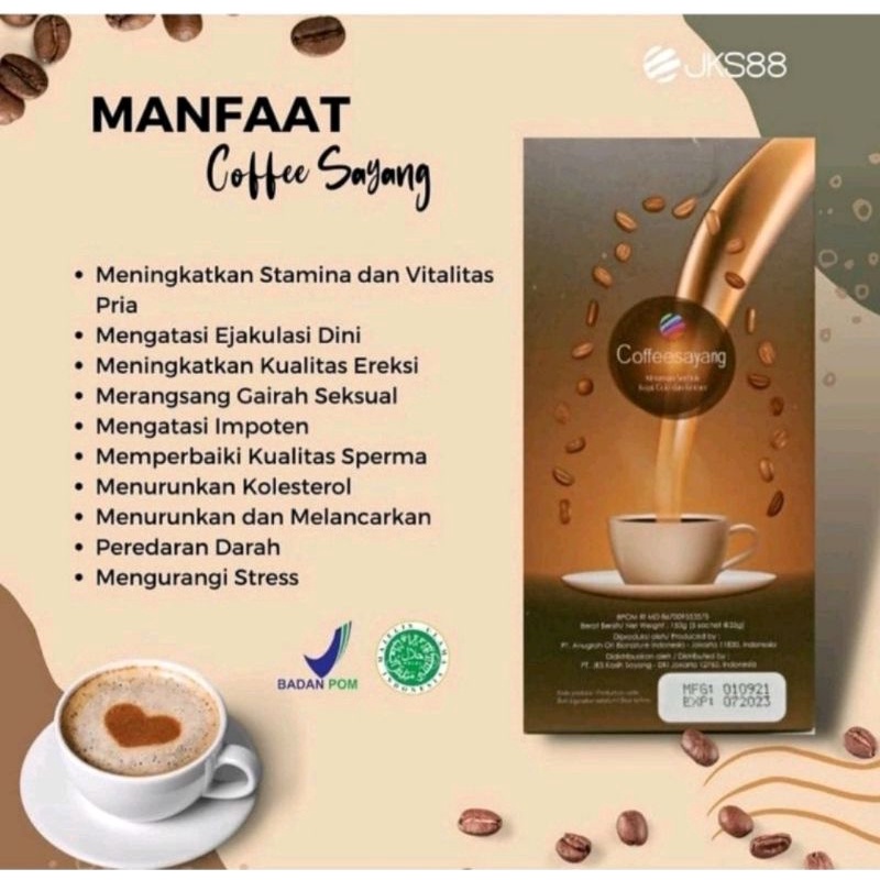 

Kopi Sayang Original Minuman Kesehatan , 1 B0X Isi 5 Sachet , Bikla