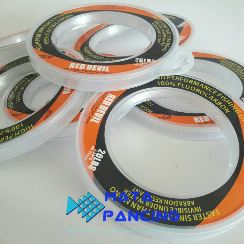 Senar leader kobe red devil 50m 100% fluoro carbon