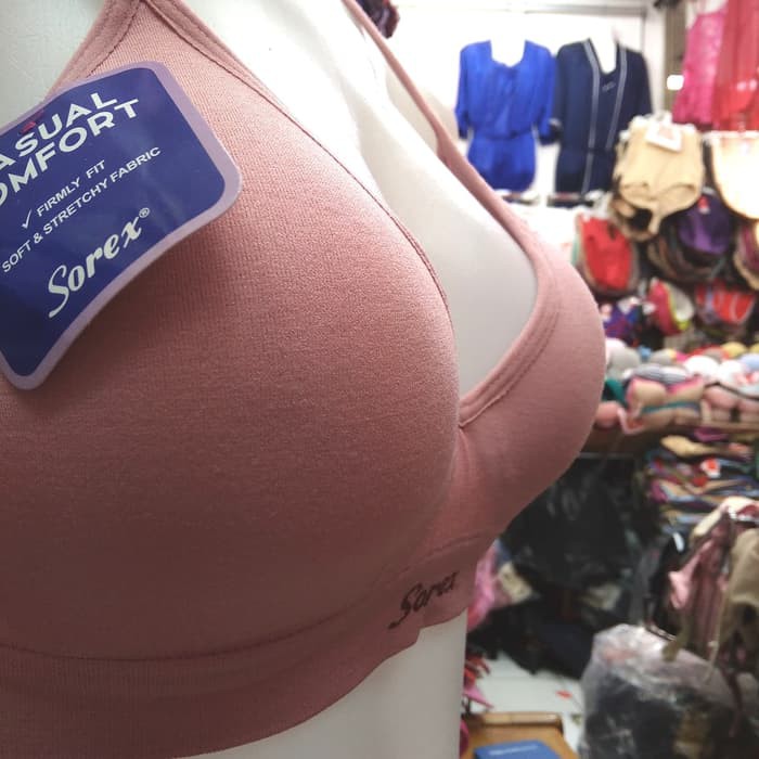 Bra Tanpa Kawat Sorex 65001 Bra Wanita Polos dengan Busa Tipis yang Lembut dan Nyaman