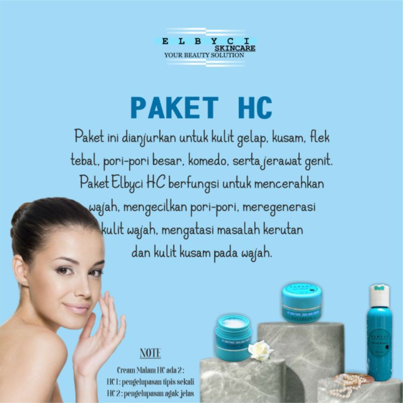 ELBYCY SKINCARE PAKET HC 1 HC 2