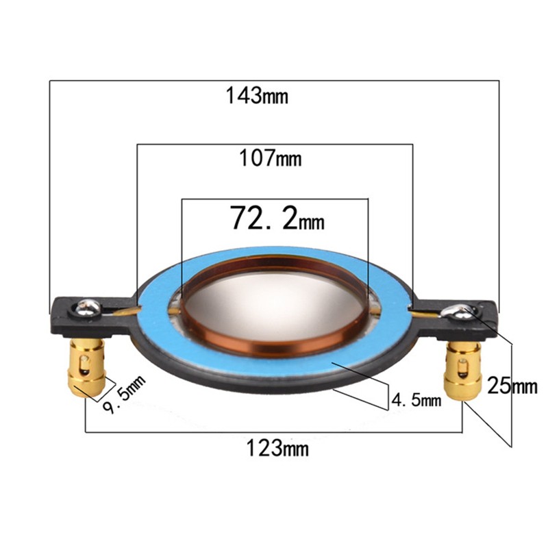 Coil Tweeter Treble 72 Core Bahan Titanium Film Untuk Speaker Audio