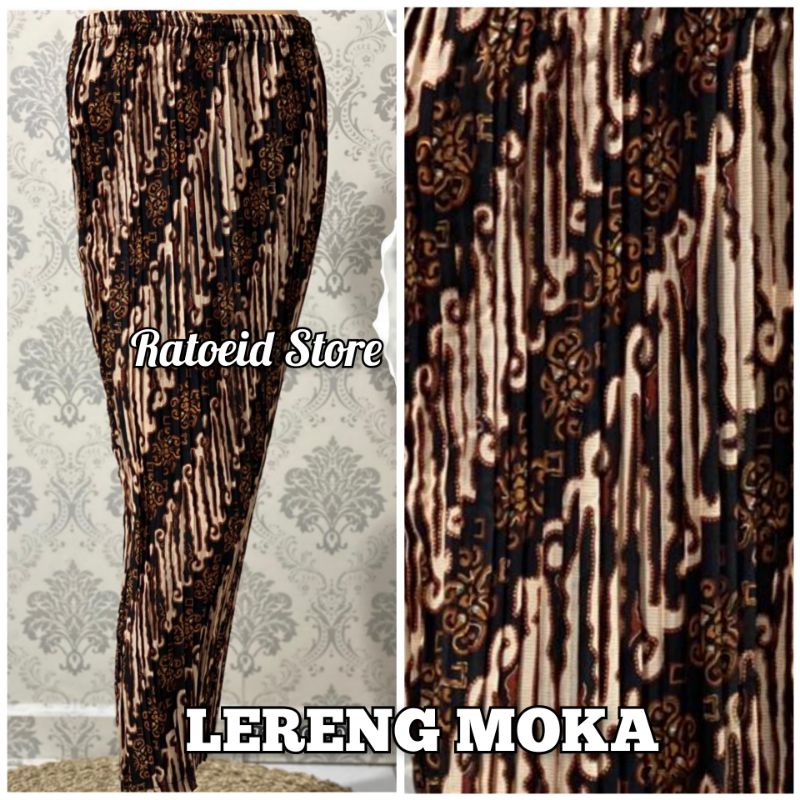 [200 Motif - Part 01] Rok Plisket Batik Panjang / Rok Batik / Rok Kebaya / Rok Wisuda / Bawahan Kebaya / Bawahan Batik / Rok Kondangan / Rok Pengantin / Rok Akad / Rok Lamaran / Rok Span / Rok Prisket Batik Jumbo Batik Production Original By Ratoeid Store-NO.26 Lereng moka