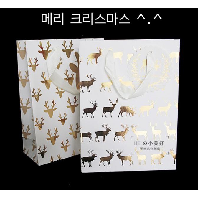 

P kantong tema natal, kantong white x'mas, paper bag tema natal x'mas