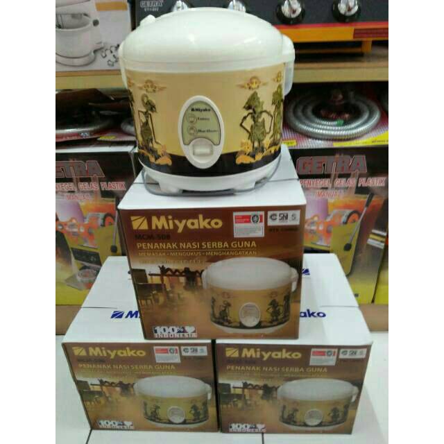 Magic Com Miyako MCM 508BTKWYG Kapasitas 1,8 Liter Batik Wayang