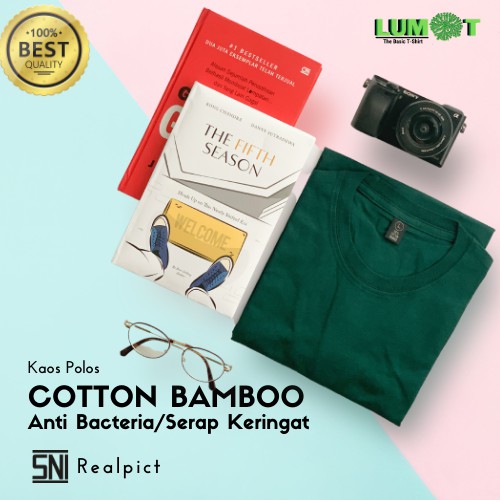 Anti Bacteria Kaos Polos Cotton Bamboo/Katun Bambu/Kaos Polos/kaos katun bambu/kaos polos Pria/Kaos