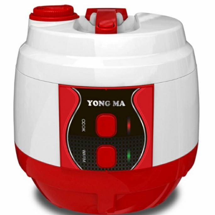 Rice Cooker Yongma YMC210 - Panci Ceramic Coating, Sistem Pemanas 3D, Merah/Mint/Navy