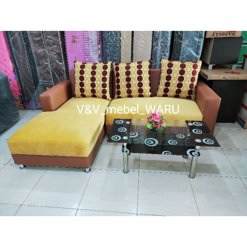 Sofa L minimalis Calista AREA SBY&SDA