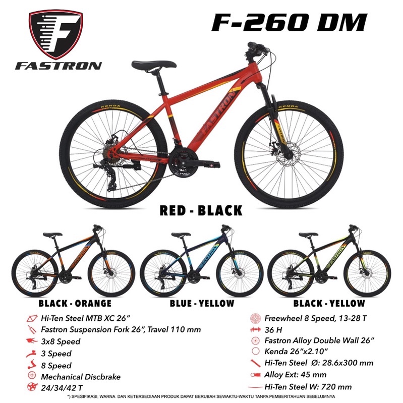 sepeda MTB fastron f260 DM 26 inch