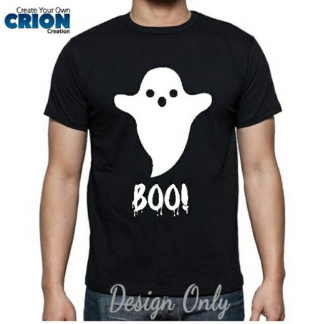 Kaos Halloween &quot;Boo!&quot; Cute Ghost - by Crion