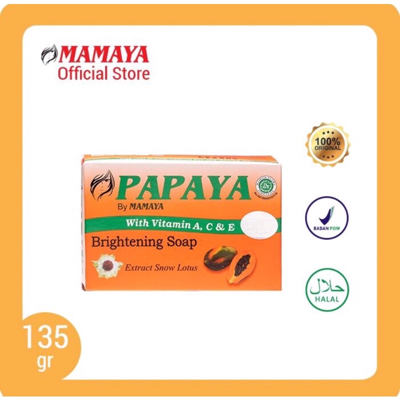 MAMAYA Sabun Papaya (✔️BPOM) Sabun Pepaya 135gram Sabun Pemutih