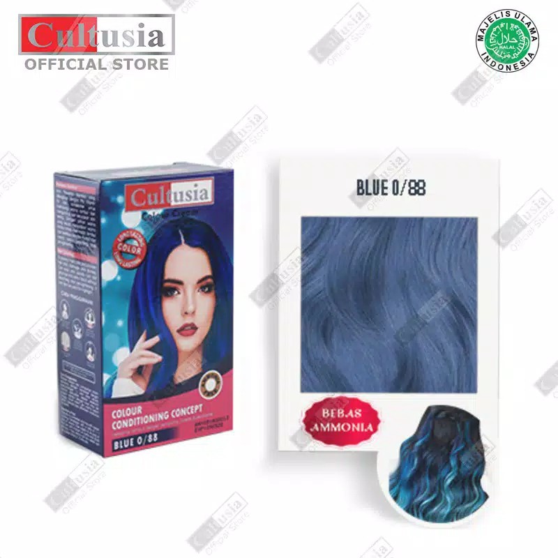 Cultusia Hair Color Blue 0 88 30 ML