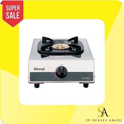 Kompor 1 Tungku RI511A Rinnai RI-511A RI-511 A RI 511A Stainless Termurah Surabaya