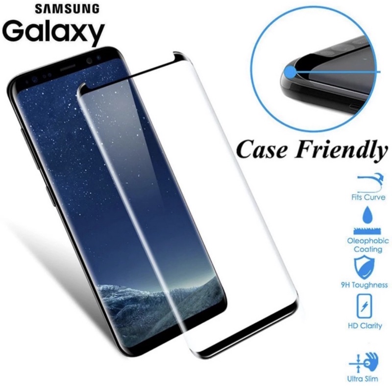 TEMPERED GLASS SAMSUNG S8/S9 FULL COVER FULL LEM PACKINGAN IMPORT