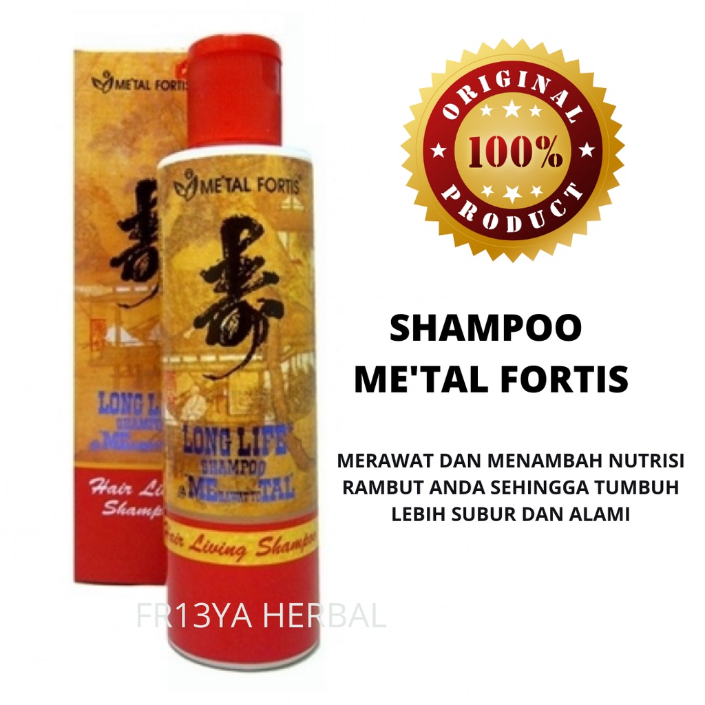HAIR TREATMENT Shampoo Pemanjang/Penumbuh Rambut Long Life Metal Fortis BPOM, Shampo pemanjang rambu