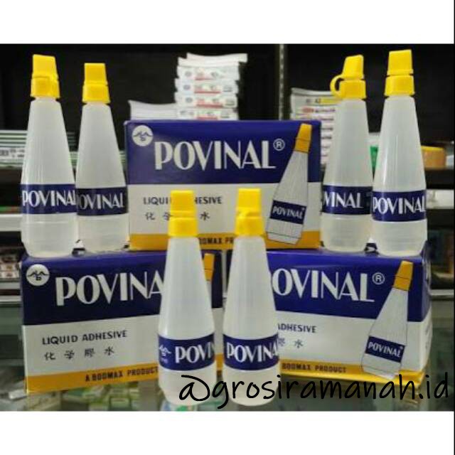 grosiramanah [TERMURAH] Lem Cair Povinal dan gluvinal 22Ml dan 75 ml kualitas terbaik lem cair