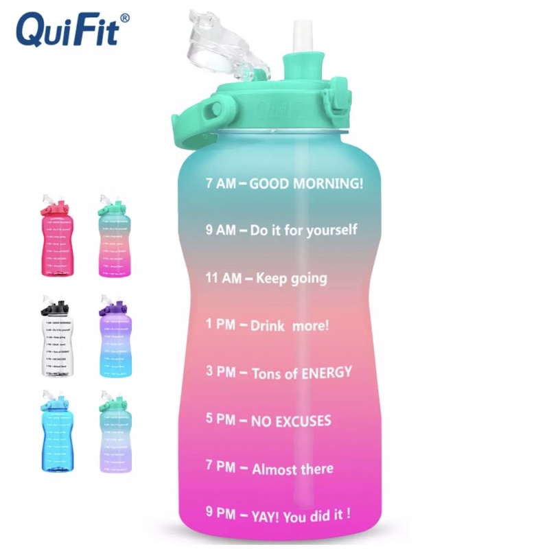 Botol air minum Quifit dengan sedotan 3,8 Liter Original BPA Free