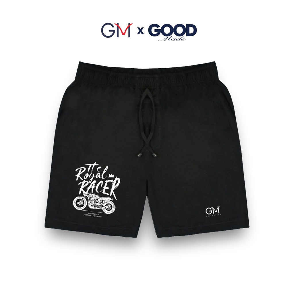 GOOD MADE - Boxer Pria | Boxer pria Dewasa | Celana Boxer katun Black White Fire | Celana Pendek | COD