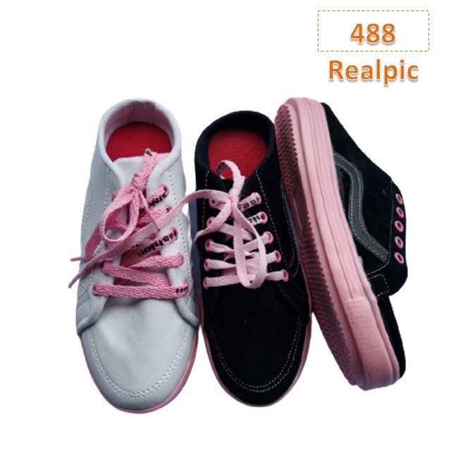 Sepatu Wanita Sneakers Cewek Selop Swedish (488) Sole 3 cm