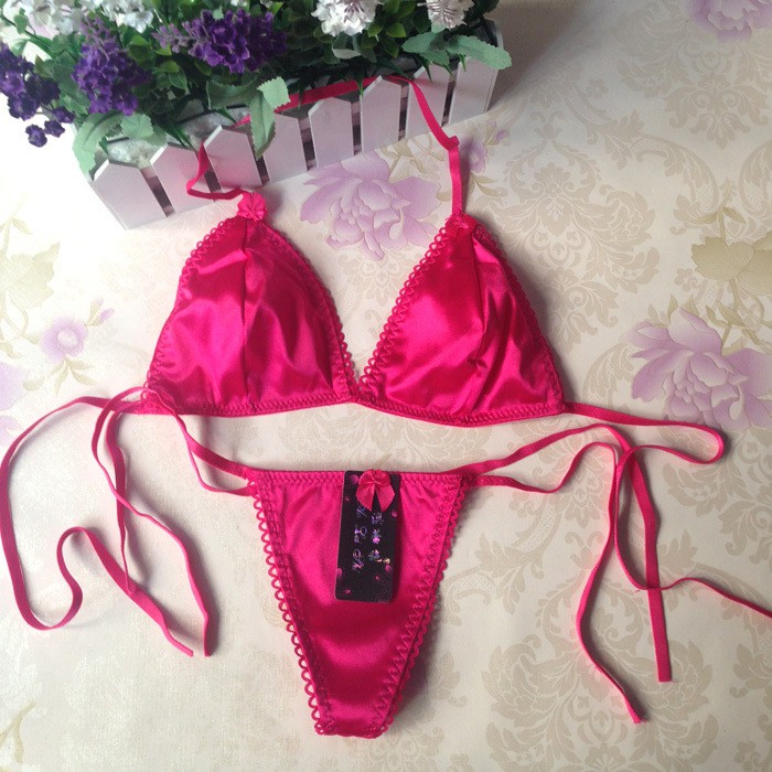 Bra Sexy G string set Lingerie wanita Tali bikini B051